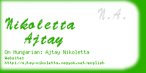 nikoletta ajtay business card